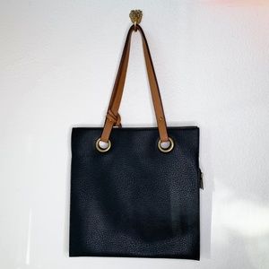 Carlos Santana Brown and Black Leather Handbag
